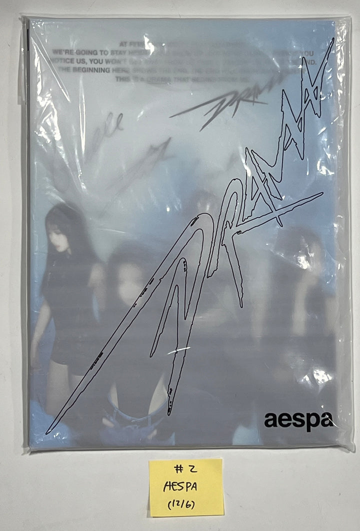 Aespa "Drama", Dreamcatcher "VillainS", Red Velvet "Chill Kill" - Hand Autographed(Signed) Promo Album [23.12.06] - HALLYUSUPERSTORE
