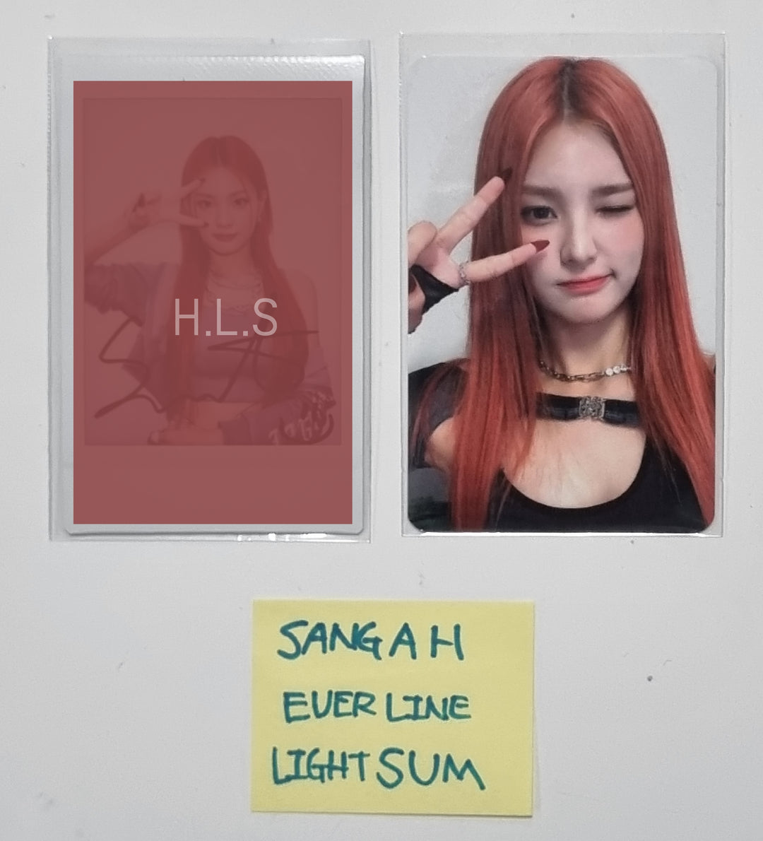 SANGAH (Of Lightsum) 'Honey or Spice' - Hand Autographed(signed) Polaroid+ Eveline Fansign Event Photocard [23.12.07] - HALLYUSUPERSTORE
