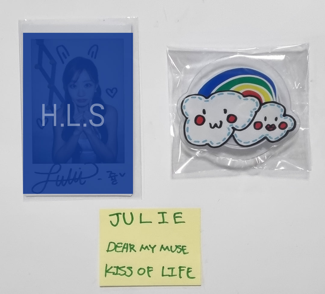 JULIE (Of KISS OF LIFE) "KISS OF LIFE" - Hand Autographed(Signed) Polaroid + Hand Grip Tok [23.12.07] - HALLYUSUPERSTORE