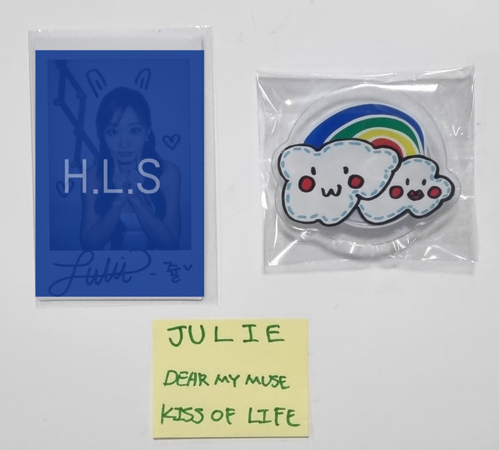 JULIE (Of KISS OF LIFE) "KISS OF LIFE" - Hand Autographed(Signed) Polaroid + Hand Grip Tok [23.12.07] - HALLYUSUPERSTORE