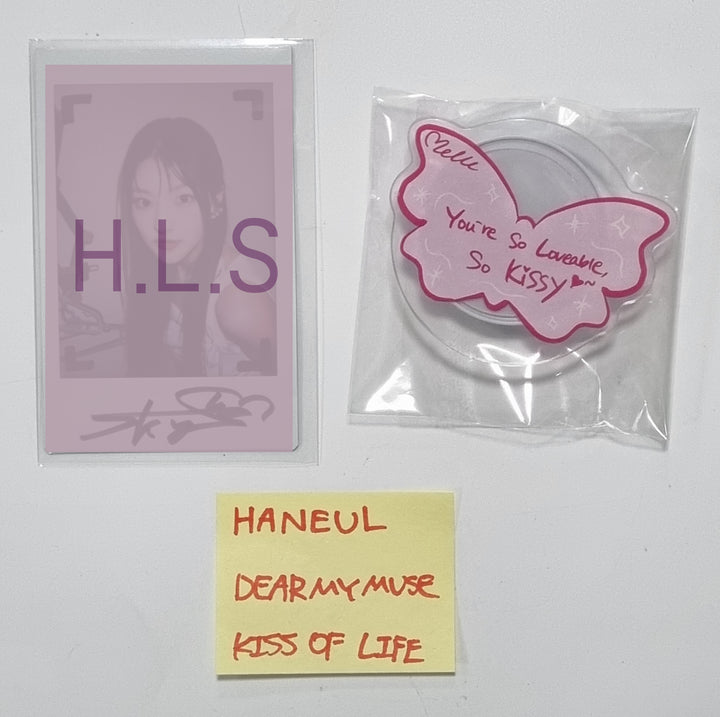 HANEUL (Of KISS OF LIFE) "KISS OF LIFE" - Hand Autographed(Signed) Polaroid + Hand Grip Tok [23.12.07] - HALLYUSUPERSTORE