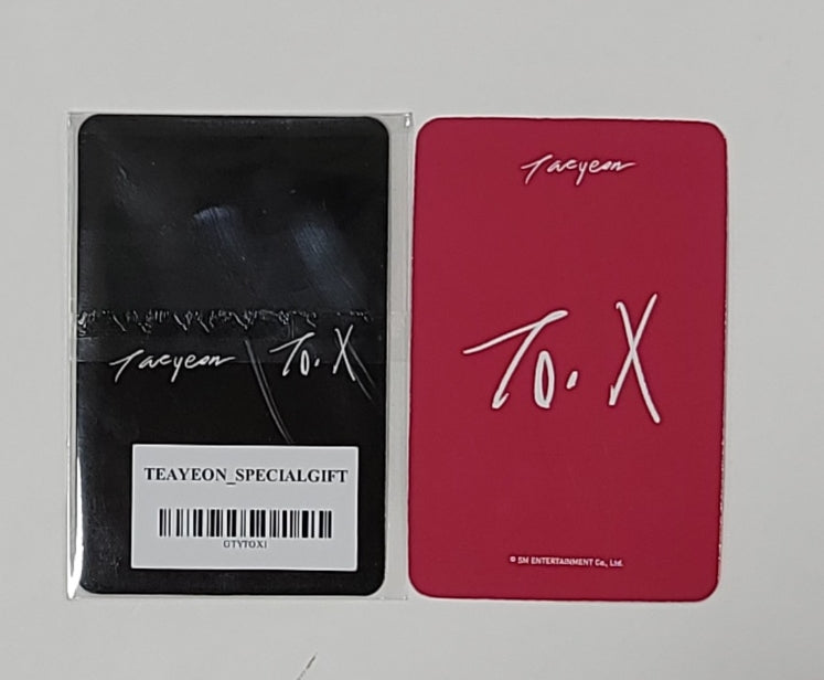 TAEYEON "To. X" - SM Town Special Gift, Music Plant Pre-Order Benefit Photocard [23.12.07] - HALLYUSUPERSTORE