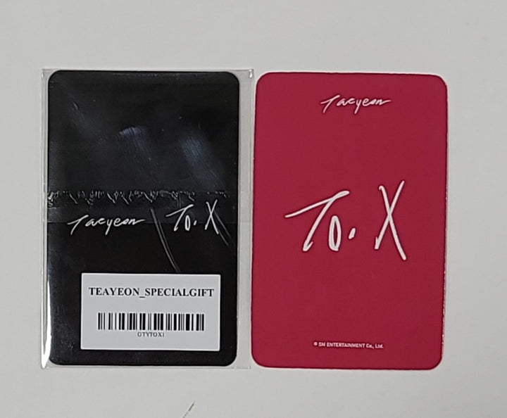 TAEYEON "To. X" - SM Town Special Gift, Music Plant Pre-Order Benefit Photocard [23.12.07] - HALLYUSUPERSTORE