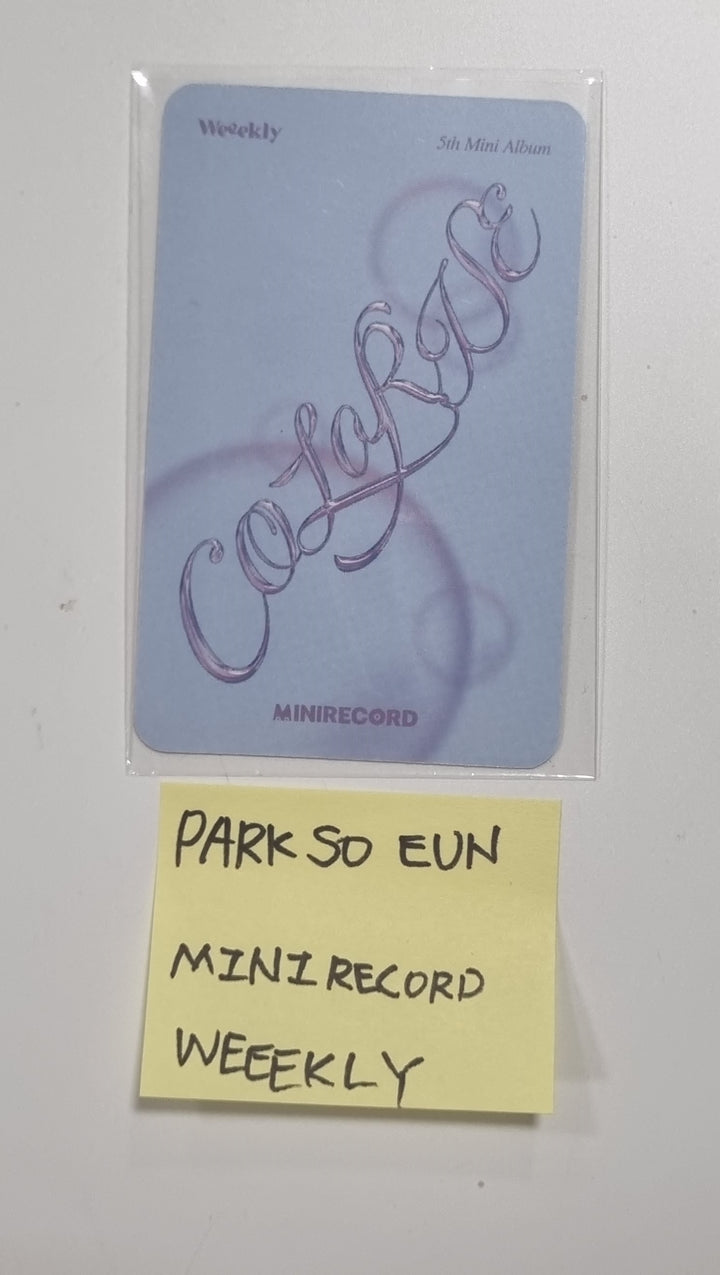 Park Soeun (Of Weeekly) "ColoRise" 5th mini - Hand Autographed(Signed) Photocard [23.12.12] - HALLYUSUPERSTORE