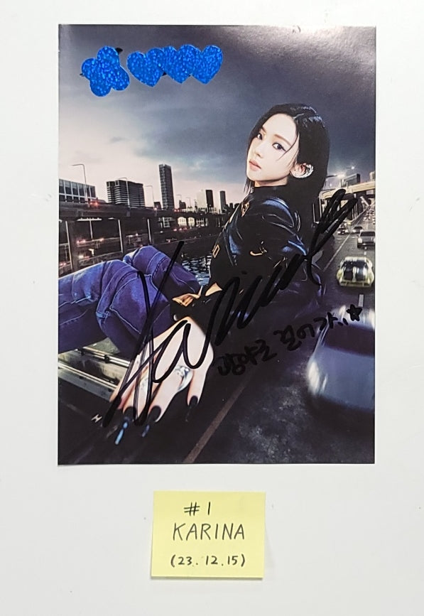 Aespa "Drama" 4th Mini - A Cut Page From Fansign Event Album [23.12.15] - HALLYUSUPERSTORE