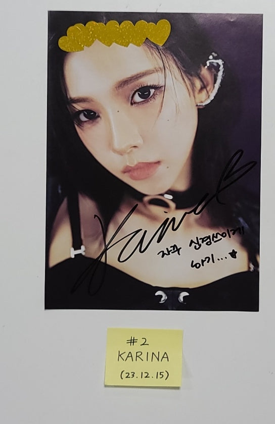 Aespa "Drama" 4th Mini - A Cut Page From Fansign Event Album [23.12.15] - HALLYUSUPERSTORE