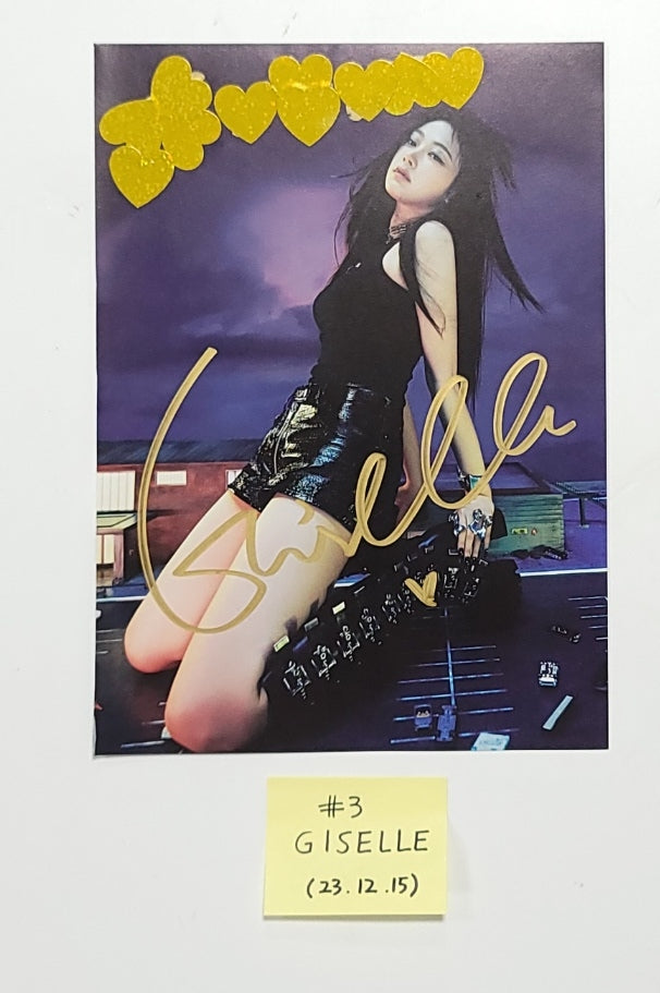 Aespa "Drama" 4th Mini - A Cut Page From Fansign Event Album [23.12.15] - HALLYUSUPERSTORE