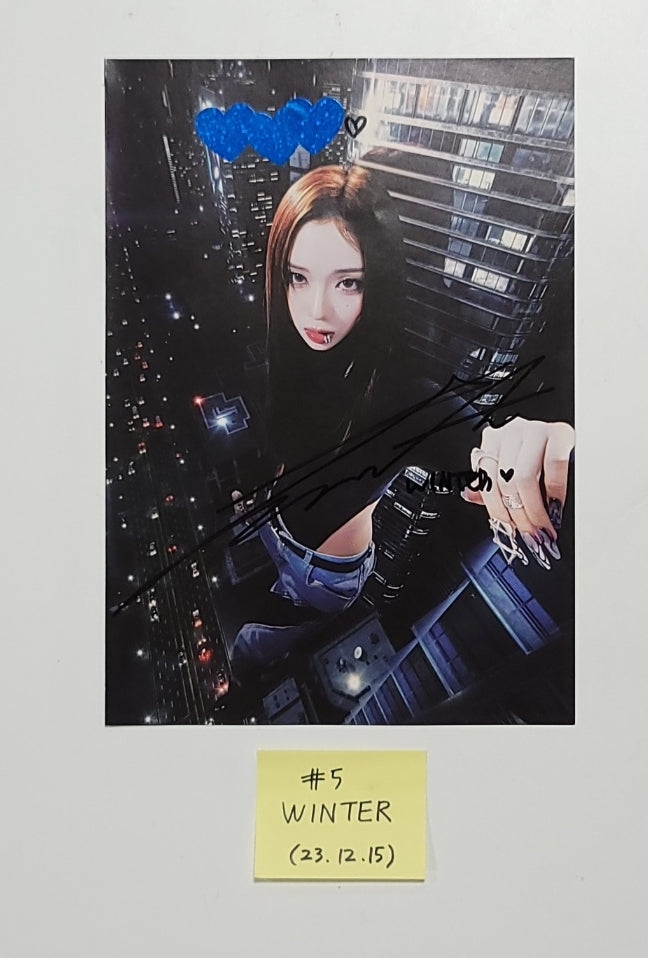 Aespa "Drama" 4th Mini - A Cut Page From Fansign Event Album [23.12.15] - HALLYUSUPERSTORE
