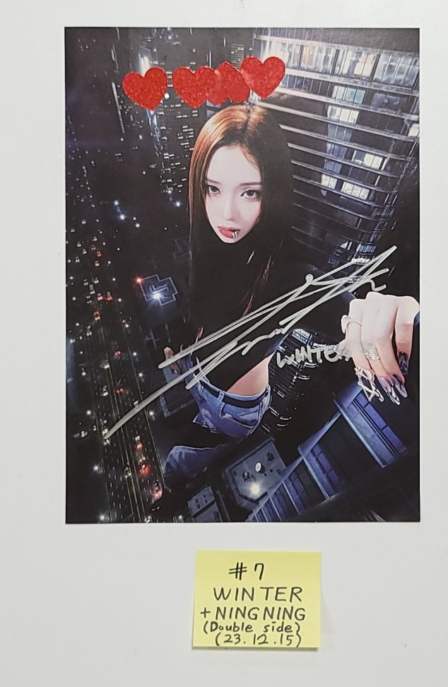 Aespa "Drama" 4th Mini - A Cut Page From Fansign Event Album [23.12.15] - HALLYUSUPERSTORE