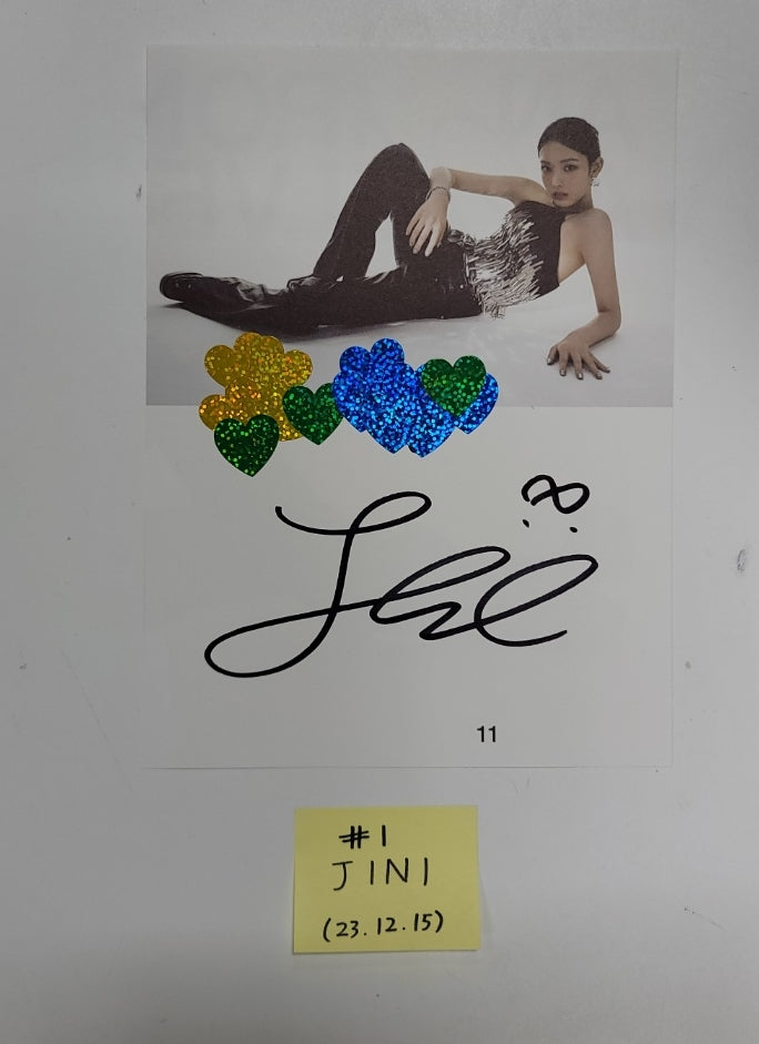 JINI "An Iron Hand In A Velvet Glove" - A Cut Page From Fansign Event Album [23.12.15] - HALLYUSUPERSTORE