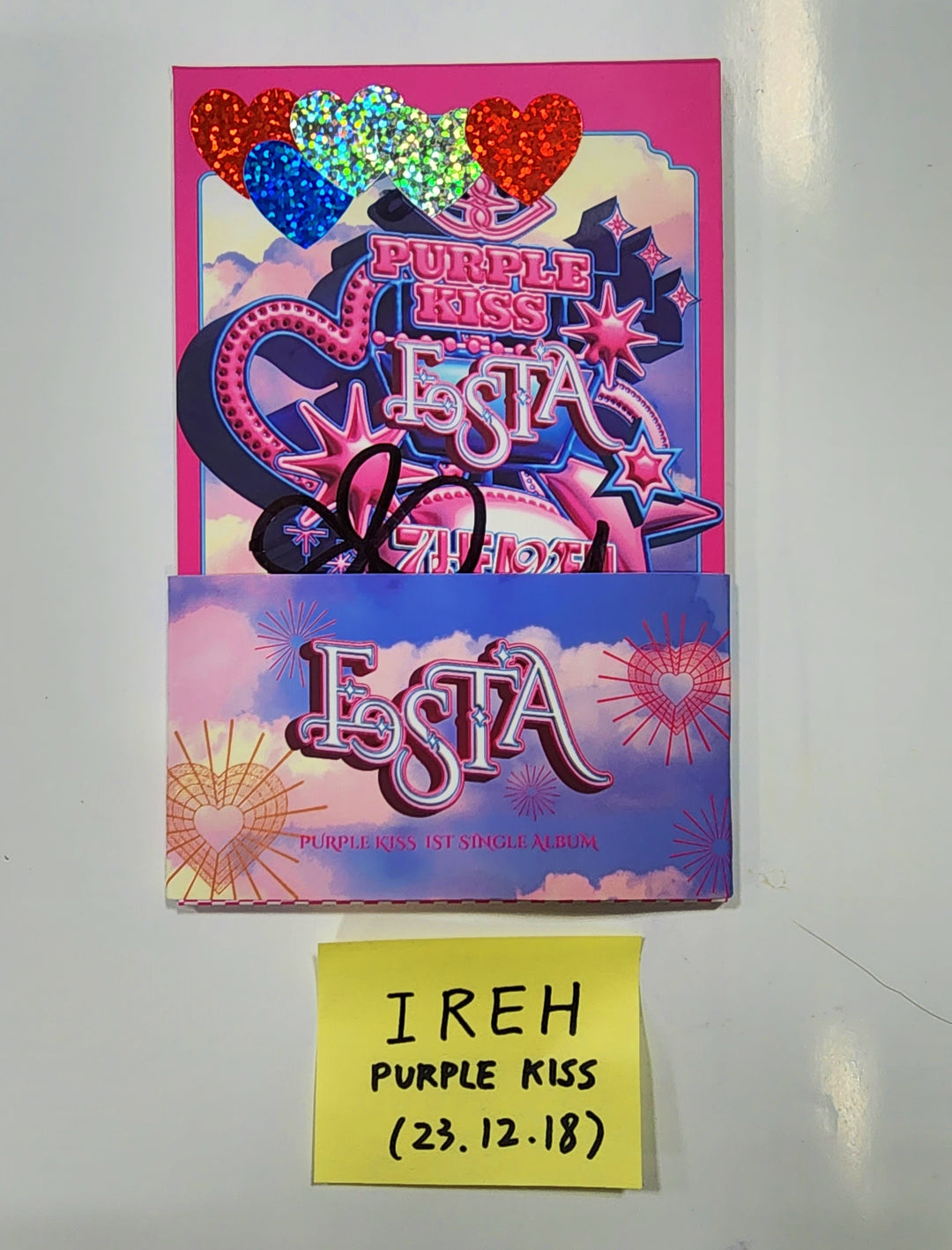 Purple Kiss - 1st Single "Festa" Hand Autographed(Signed) Album [23.12.18] - HALLYUSUPERSTORE