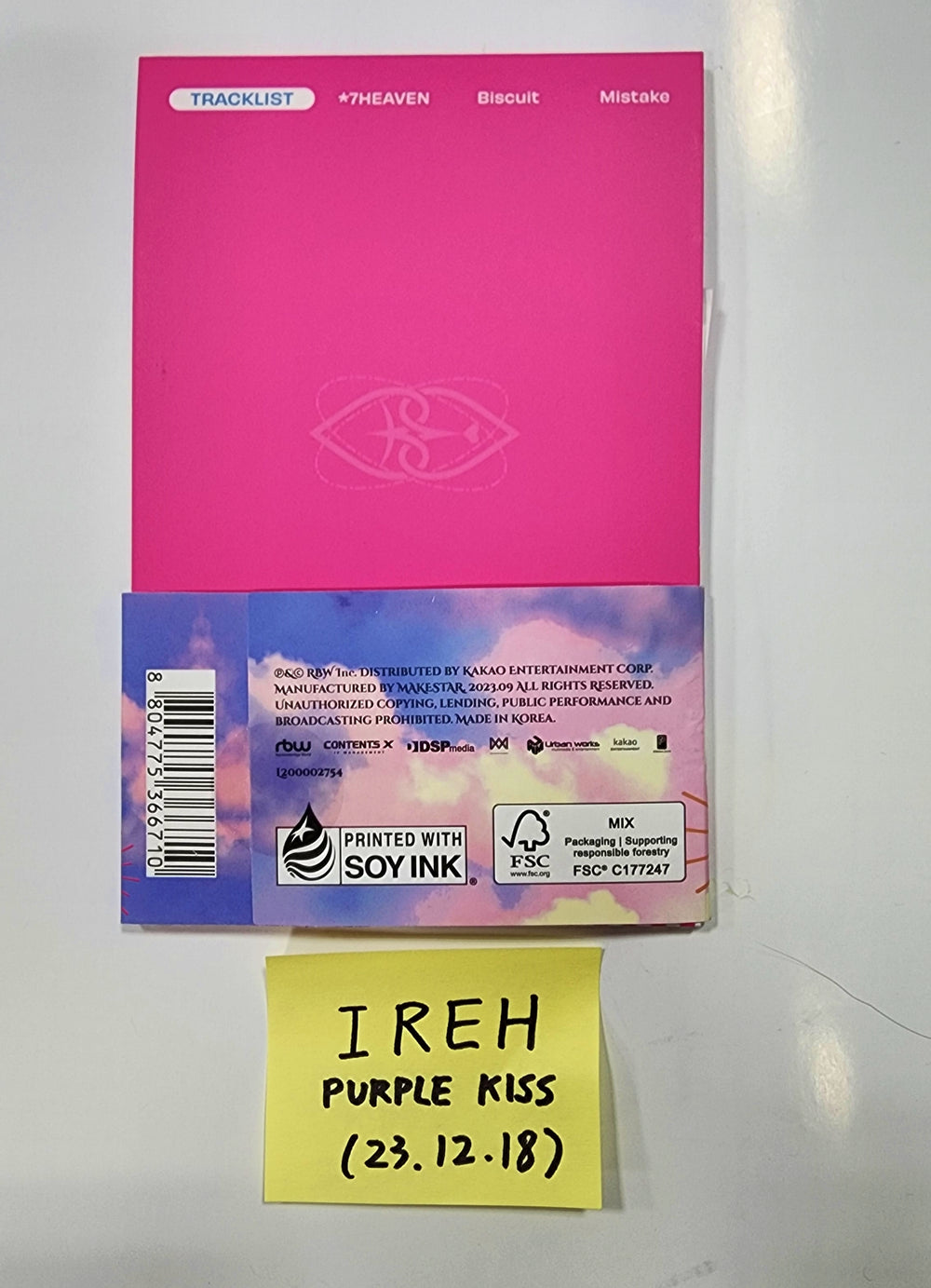Purple Kiss - 1st Single "Festa" Hand Autographed(Signed) Album [23.12.18] - HALLYUSUPERSTORE