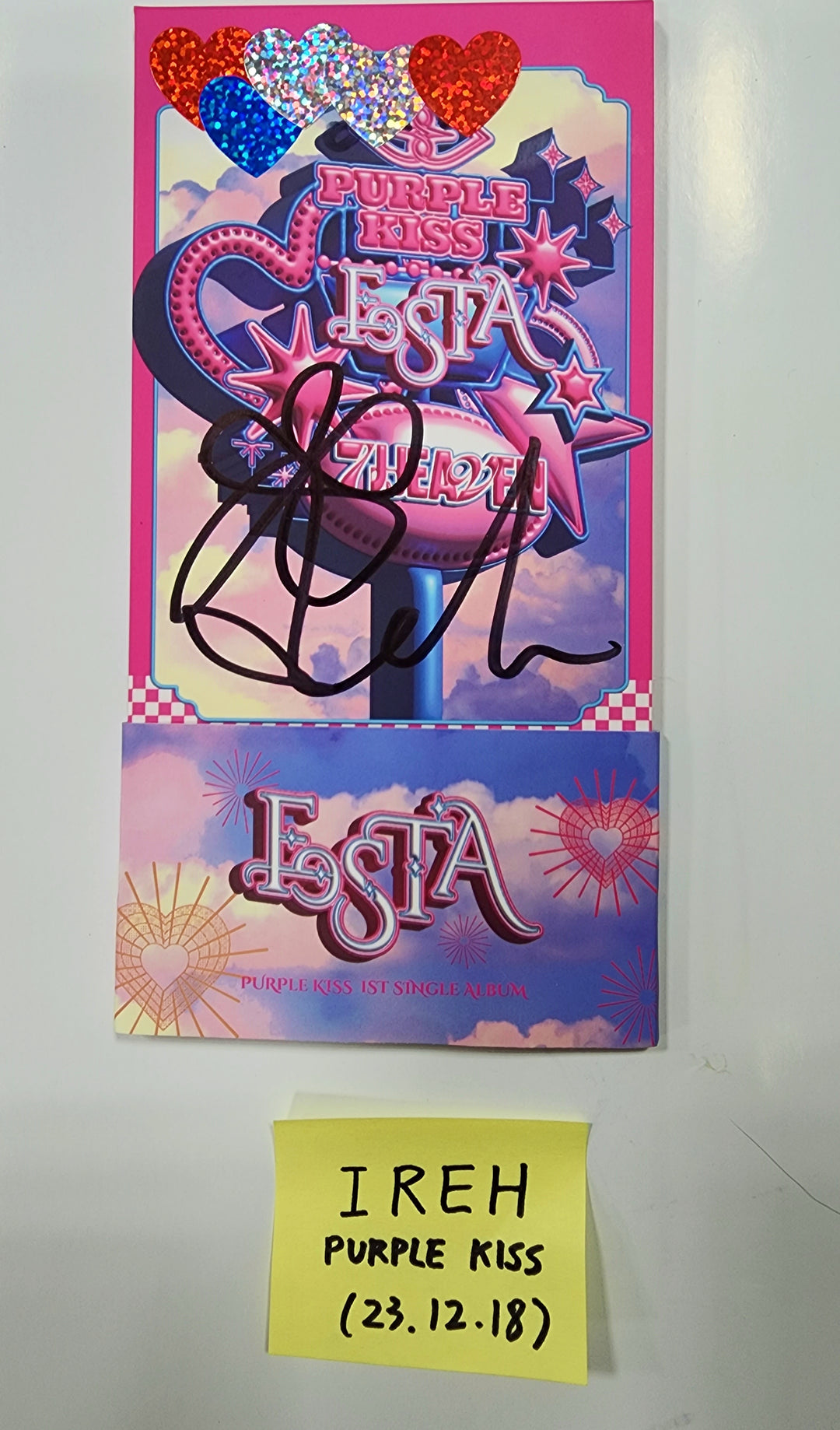 Purple Kiss - 1st Single "Festa" Hand Autographed(Signed) Album [23.12.18] - HALLYUSUPERSTORE