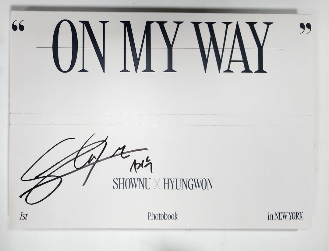 Shownu X Hyungwon  "On My Way" 1st Photobook - Hand Autographed(Signed) Photobook [23.12.20] - HALLYUSUPERSTORE