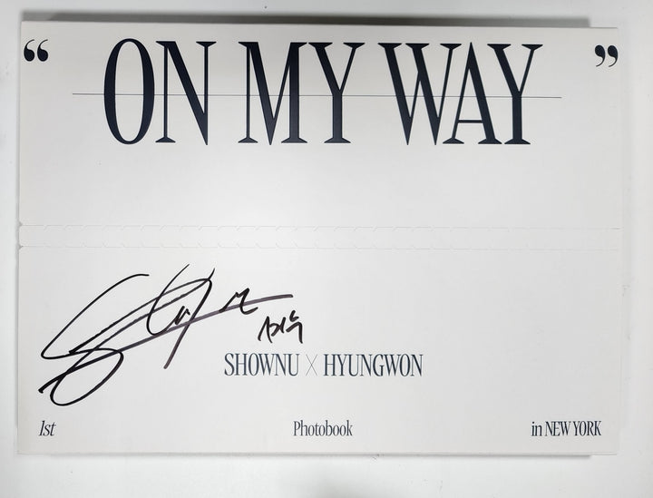Shownu X Hyungwon  "On My Way" 1st Photobook - Hand Autographed(Signed) Photobook [23.12.20] - HALLYUSUPERSTORE