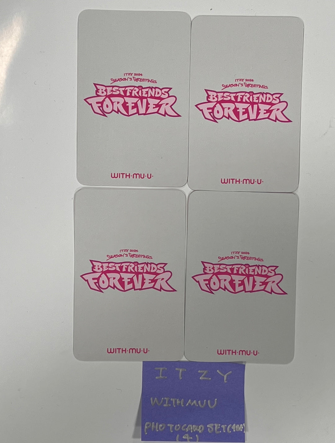 ITZY "Best Friends Forever" - 2024 Season Greetings Withmuu Pre-Order Benefit Photocards Set (4EA) [23.12.20] - HALLYUSUPERSTORE
