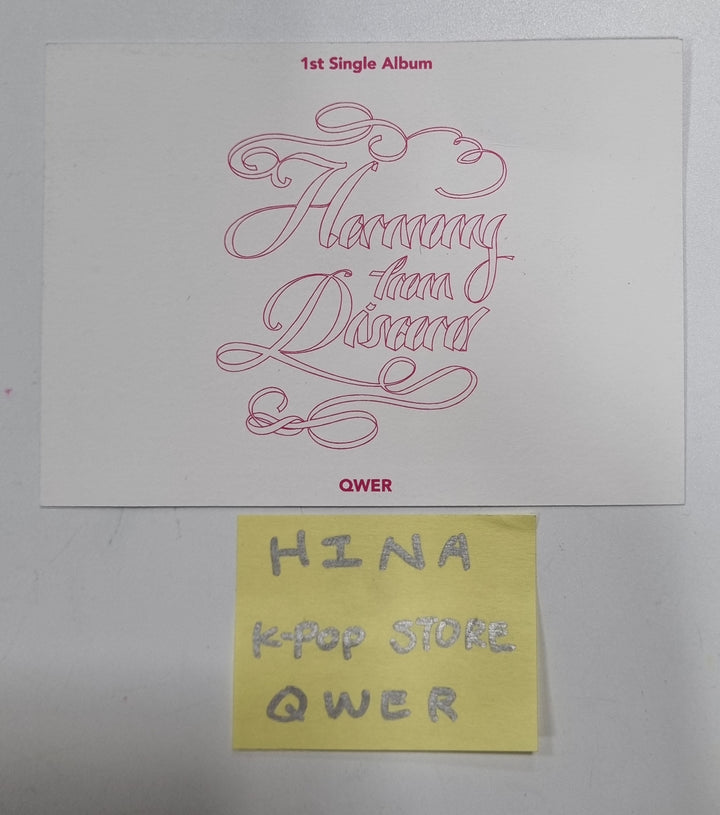 HINA (Of QWER) "Harmony from Discord" - Hand Autographed(Signed) Photo [23.12.22] - HALLYUSUPERSTORE