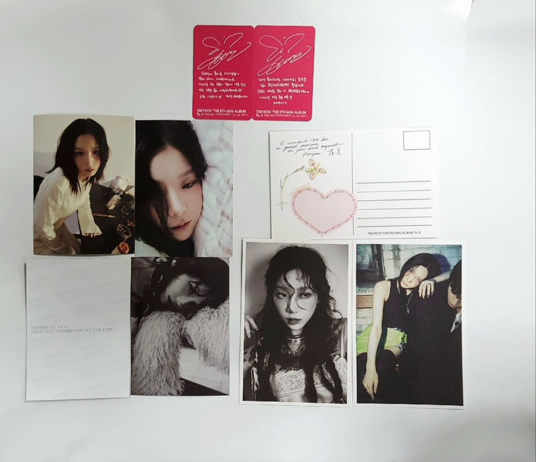 TAEYEON "To. X" - Official Photocards, Postcards, Printed Photograph [Myself Ver.] [23.12.26] - HALLYUSUPERSTORE