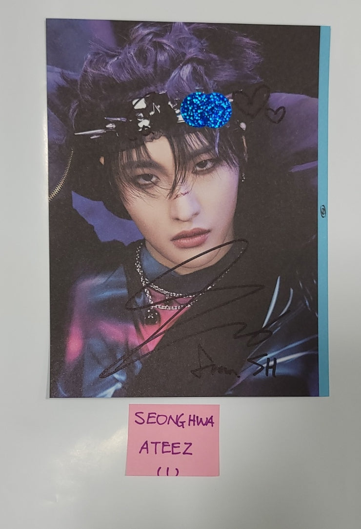 Seonghwa (Of ATEEZ) "THE WORLD EP.FIN : WILL" - A Cut Page From Fansign Event Album [23.12.27] - HALLYUSUPERSTORE