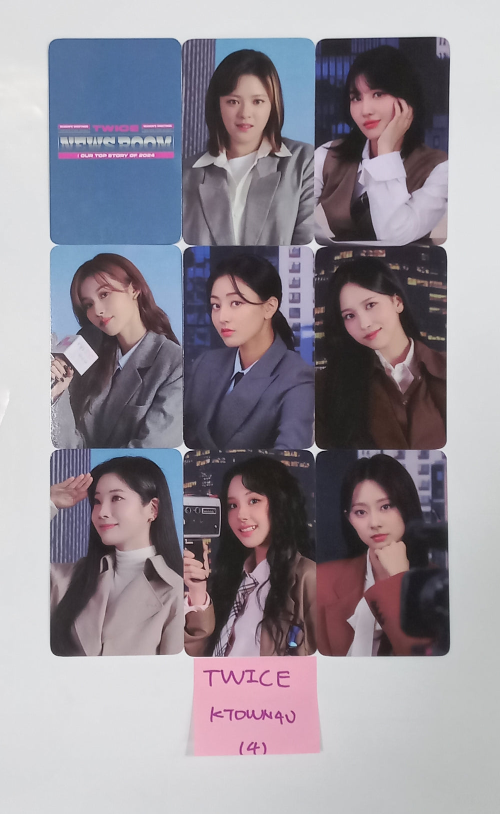 TWICE 2024 Season's Greetings "TWICE NEWS ROOM" - Ktown4U Pre-Order Benefit Photocards Set (9EA) [23.12.27] - HALLYUSUPERSTORE