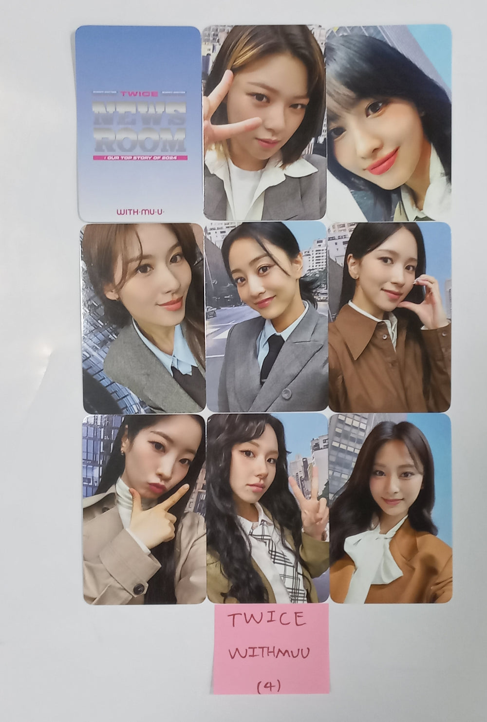 TWICE 2024 Season's Greetings "TWICE NEWS ROOM" - Withmuu Pre-Order Benefit Photocards Set (9EA) [23.12.27] - HALLYUSUPERSTORE
