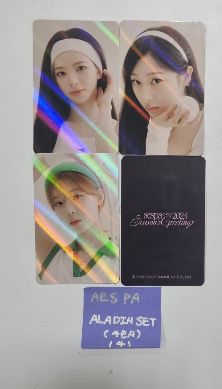 Aespa 2024 SEASON’S GREETINGS - Aladin Pre-order Benefit Hologram Photocards Set (4EA) [23.12.28] - HALLYUSUPERSTORE
