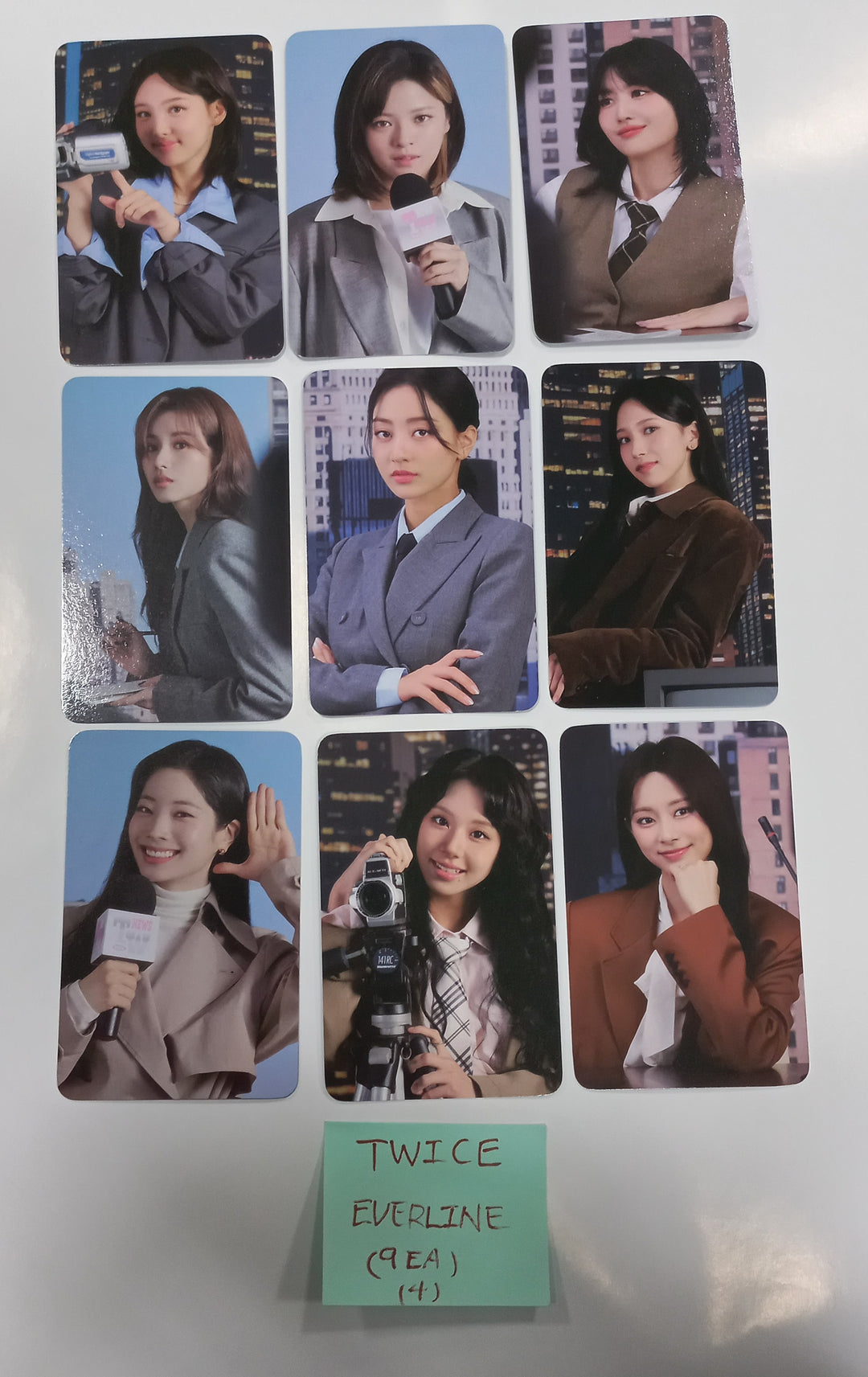 TWICE 2024 Season's Greetings "TWICE NEWS ROOM" - Everline Pre-Order Benefit Photocards Set (9EA) [23.12.29] - HALLYUSUPERSTORE