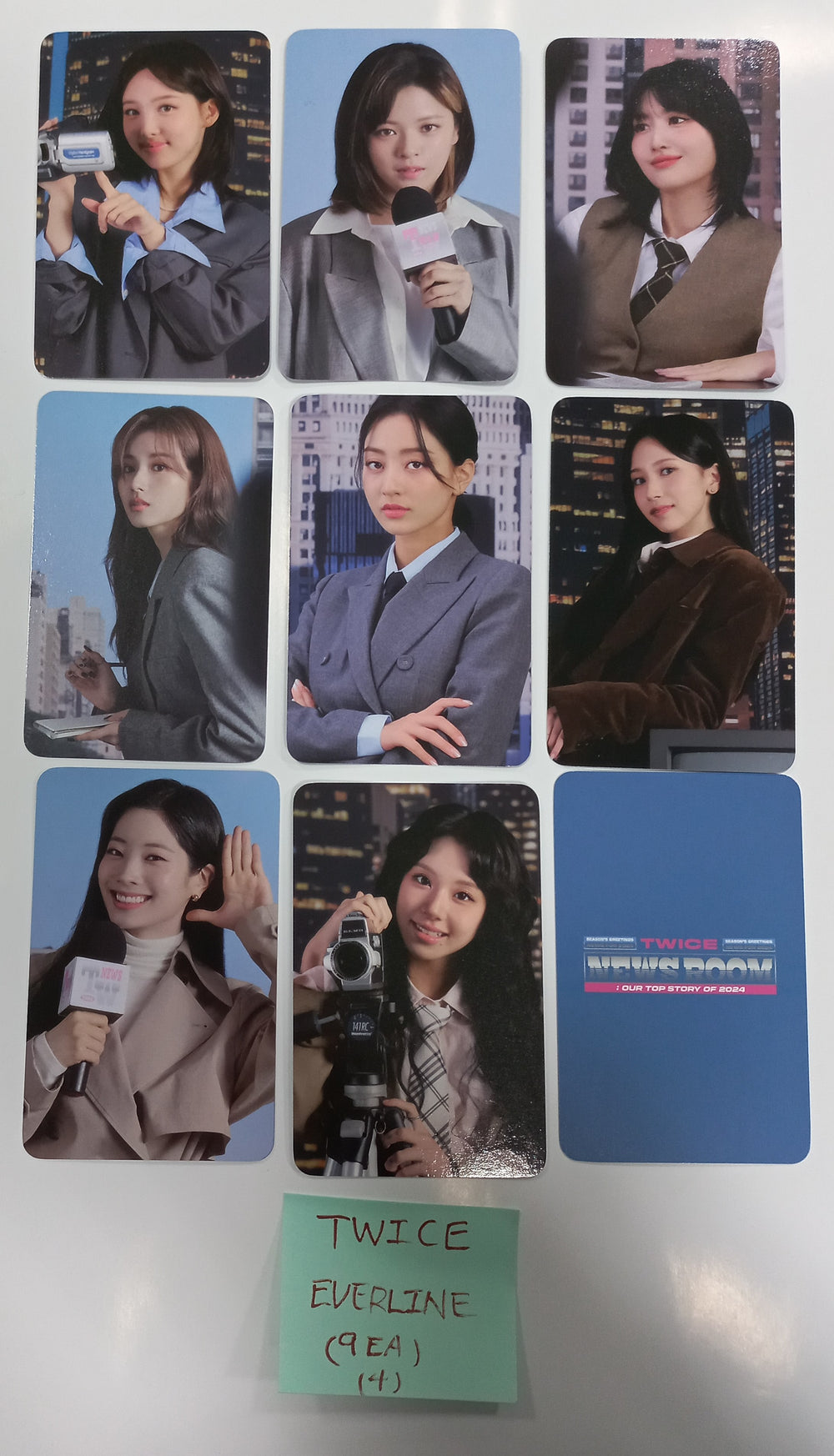 TWICE 2024 Season's Greetings "TWICE NEWS ROOM" - Everline Pre-Order Benefit Photocards Set (9EA) [23.12.29] - HALLYUSUPERSTORE