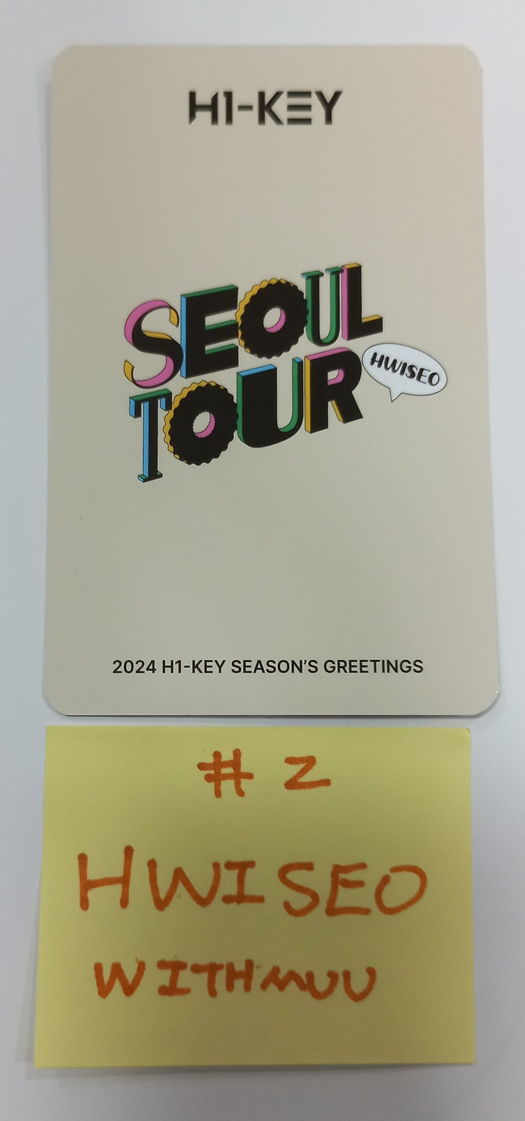 Seoi, Hwiseo (Of H1-KEY) 2024 SEASON’S GREETINGS "SEOUL TOUR" - Hand Autographed(Signed) Photocard [23.12.29] - HALLYUSUPERSTORE