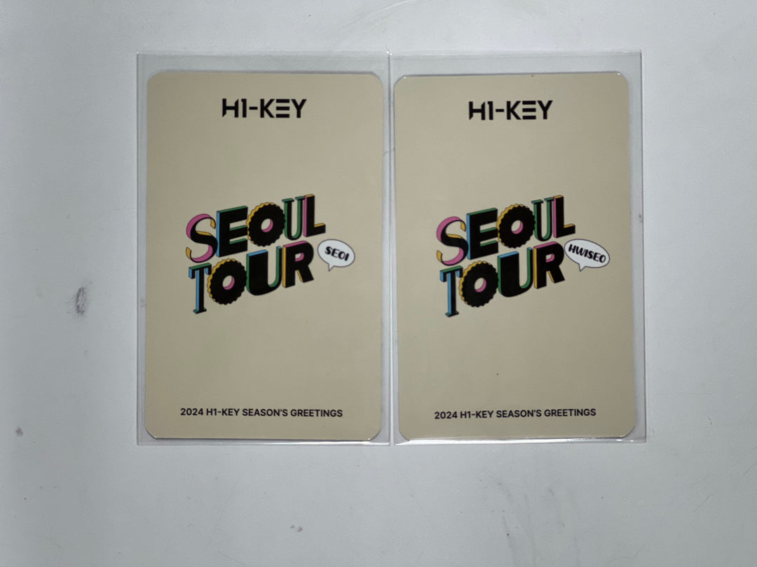 Seoi, Hwiseo (Of H1-KEY) 2024 SEASON’S GREETINGS "SEOUL TOUR" - Hand Autographed(Signed) Photocard [23.12.29] - HALLYUSUPERSTORE