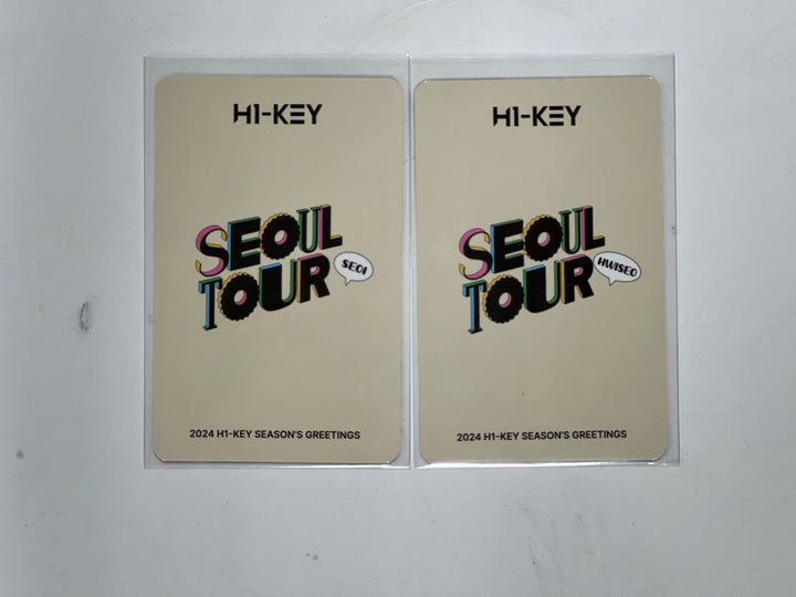 Seoi, Hwiseo (Of H1-KEY) 2024 SEASON’S GREETINGS "SEOUL TOUR" - Hand Autographed(Signed) Photocard [23.12.29] - HALLYUSUPERSTORE