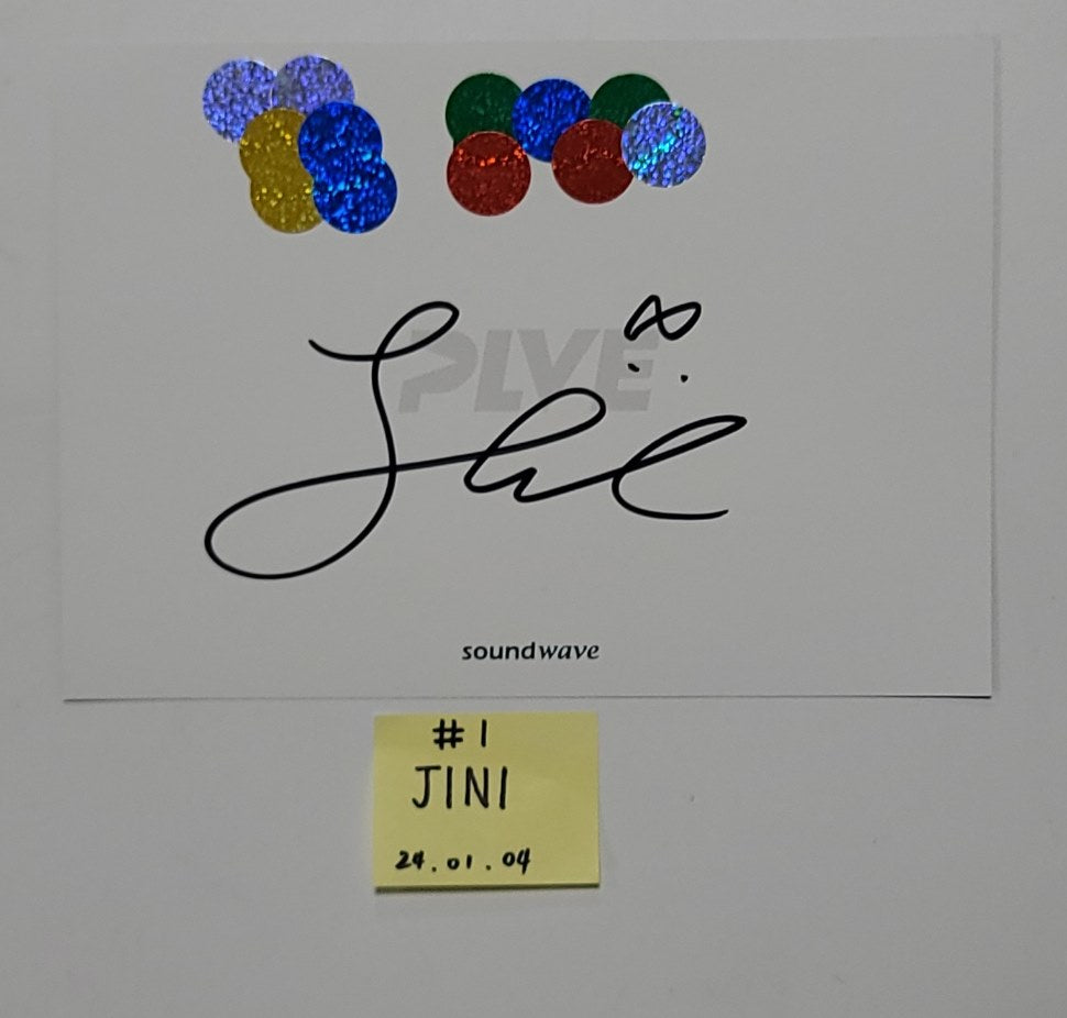 JINI "An Iron Hand In A Velvet Glove" - Hand Autographed(Signed) Paper [24.1.4] - HALLYUSUPERSTORE