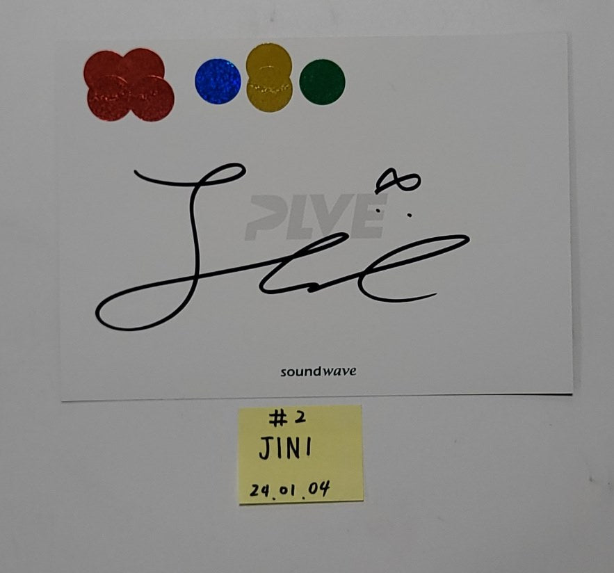 JINI "An Iron Hand In A Velvet Glove" - Hand Autographed(Signed) Paper [24.1.4] - HALLYUSUPERSTORE