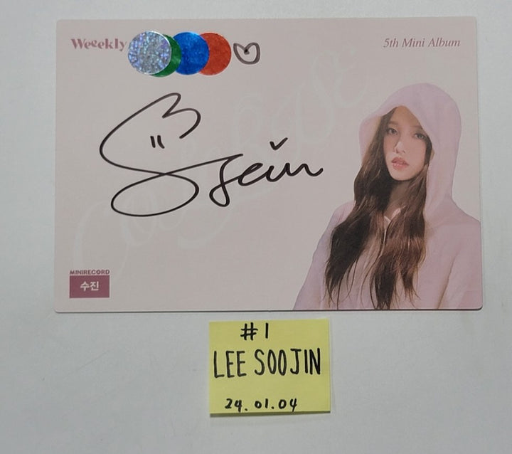 Weeekly "ColoRise" 5th mini - Hand Autographed(Signed) Paper [24.1.4] - HALLYUSUPERSTORE