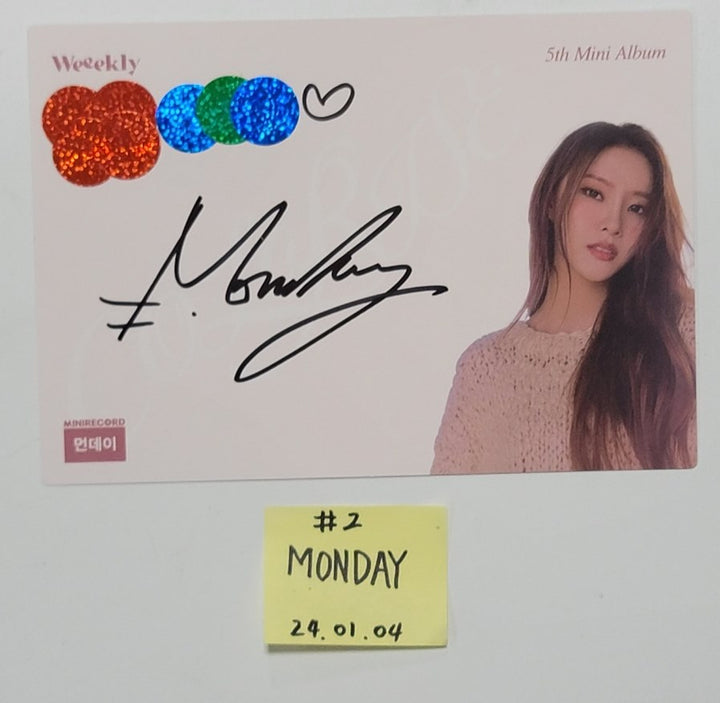 Weeekly "ColoRise" 5th mini - Hand Autographed(Signed) Paper [24.1.4] - HALLYUSUPERSTORE