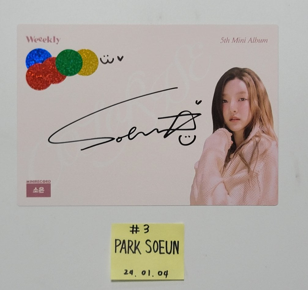 Weeekly "ColoRise" 5th mini - Hand Autographed(Signed) Paper [24.1.4] - HALLYUSUPERSTORE