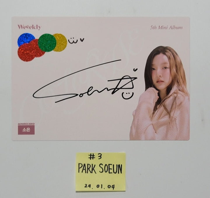 Weeekly "ColoRise" 5th mini - Hand Autographed(Signed) Paper [24.1.4] - HALLYUSUPERSTORE
