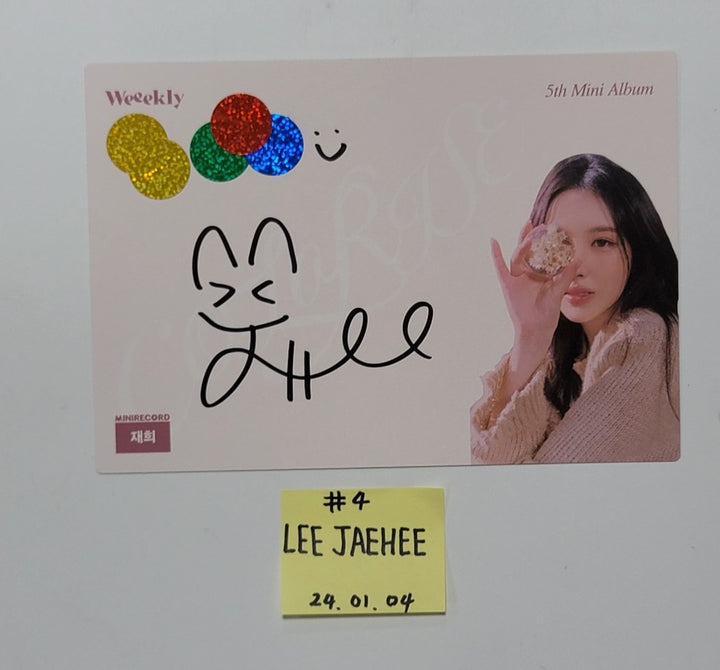 Weeekly "ColoRise" 5th mini - Hand Autographed(Signed) Paper [24.1.4] - HALLYUSUPERSTORE