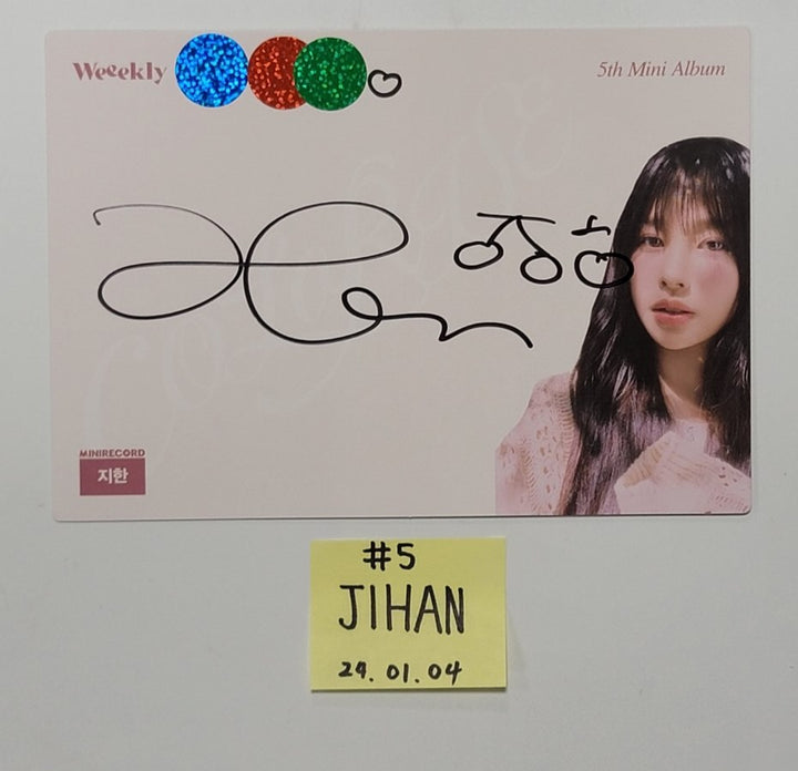 Weeekly "ColoRise" 5th mini - Hand Autographed(Signed) Paper [24.1.4] - HALLYUSUPERSTORE
