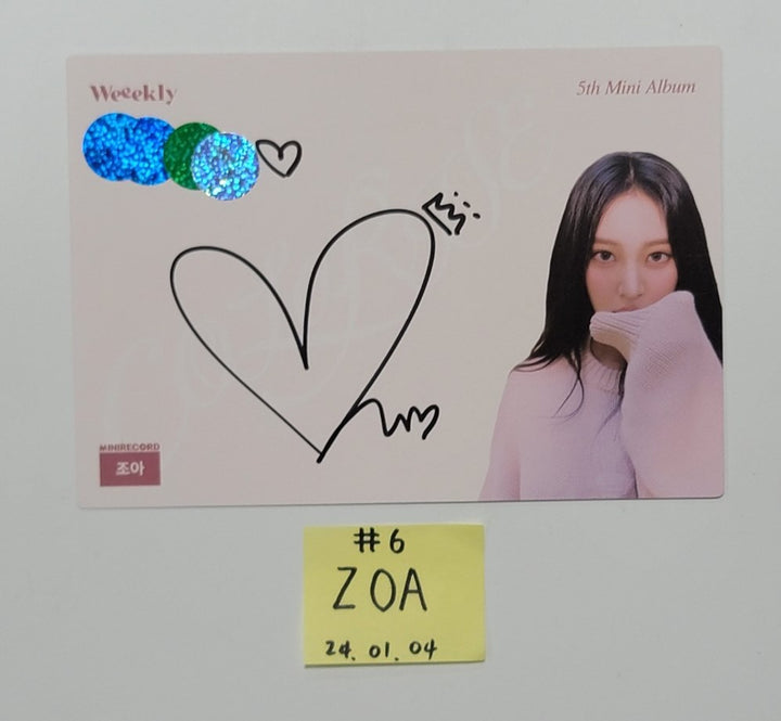 Weeekly "ColoRise" 5th mini - Hand Autographed(Signed) Paper [24.1.4] - HALLYUSUPERSTORE