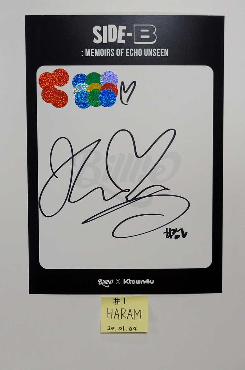 Billlie "side-B : memoirs of echo unseen" - Hand Autographed(Signed) Paper [24.1.4] - HALLYUSUPERSTORE