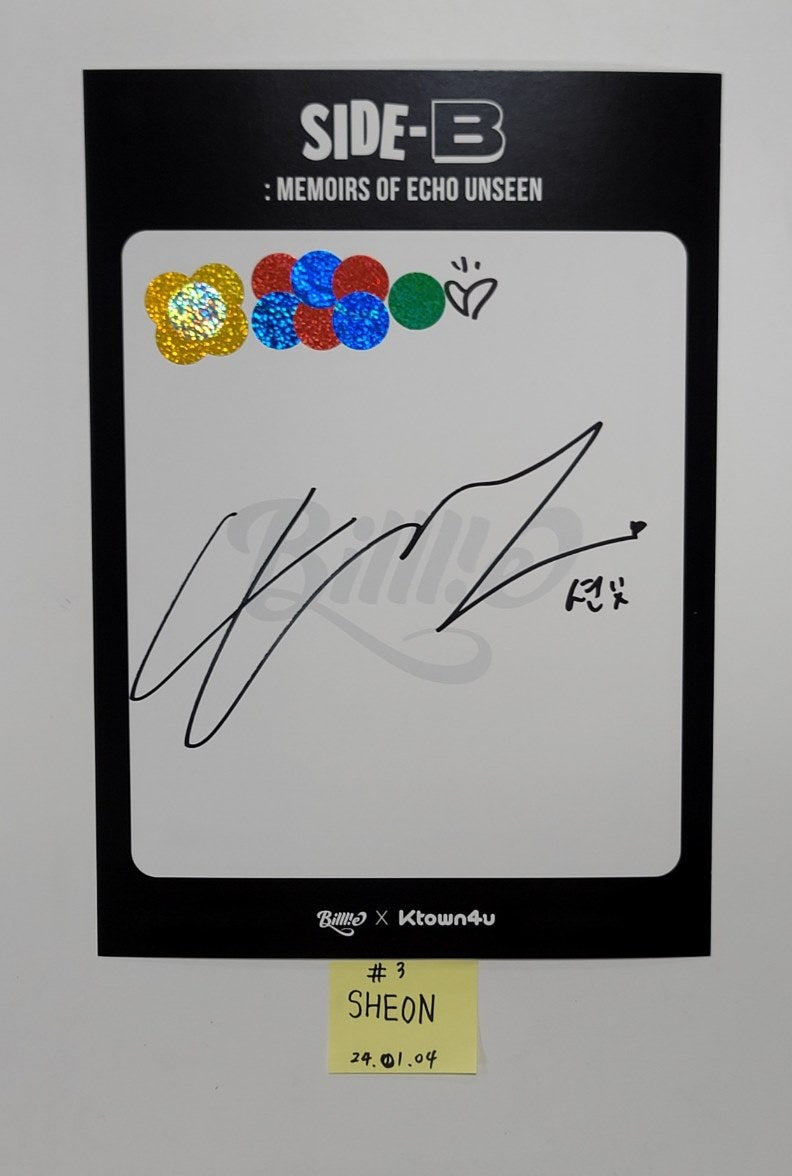 Billlie "side-B : memoirs of echo unseen" - Hand Autographed(Signed) Paper [24.1.4] - HALLYUSUPERSTORE
