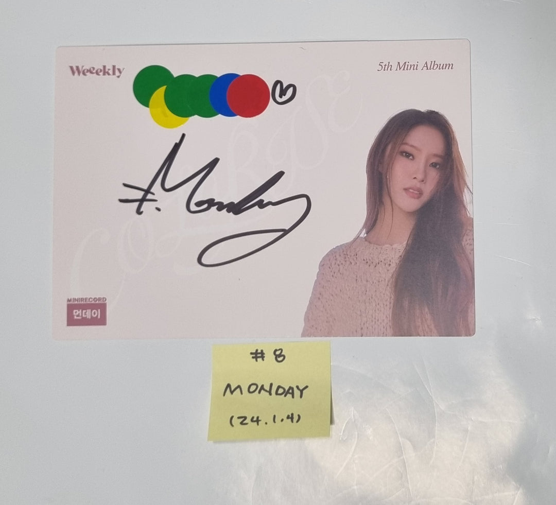 Weeekly "ColoRise" 5th mini - Hand Autographed(Signed) Paper [24.1.4] - HALLYUSUPERSTORE