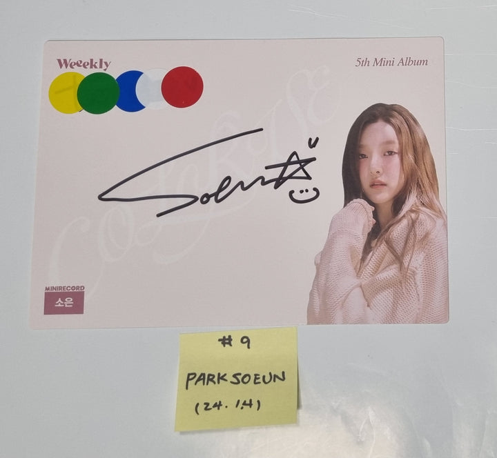 Weeekly "ColoRise" 5th mini - Hand Autographed(Signed) Paper [24.1.4] - HALLYUSUPERSTORE