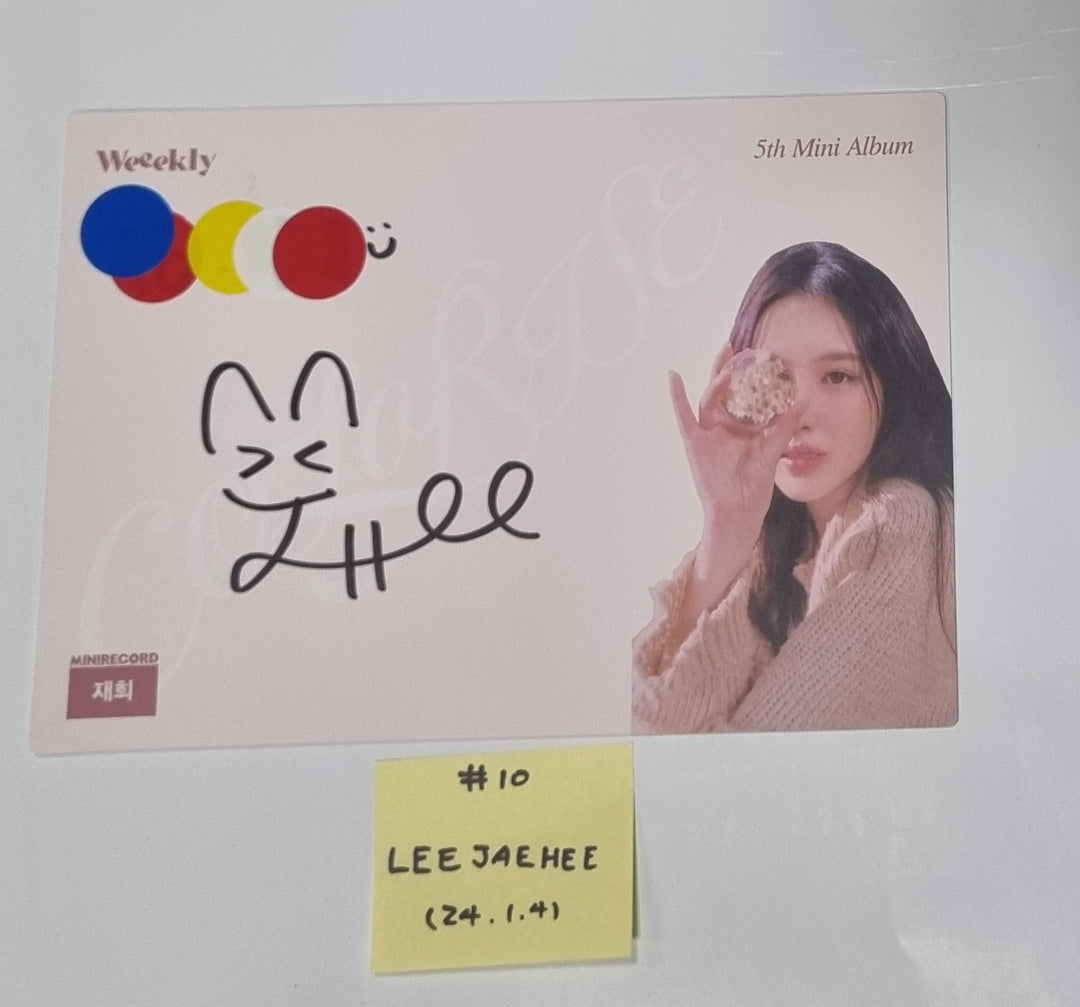 Weeekly "ColoRise" 5th mini - Hand Autographed(Signed) Paper [24.1.4] - HALLYUSUPERSTORE