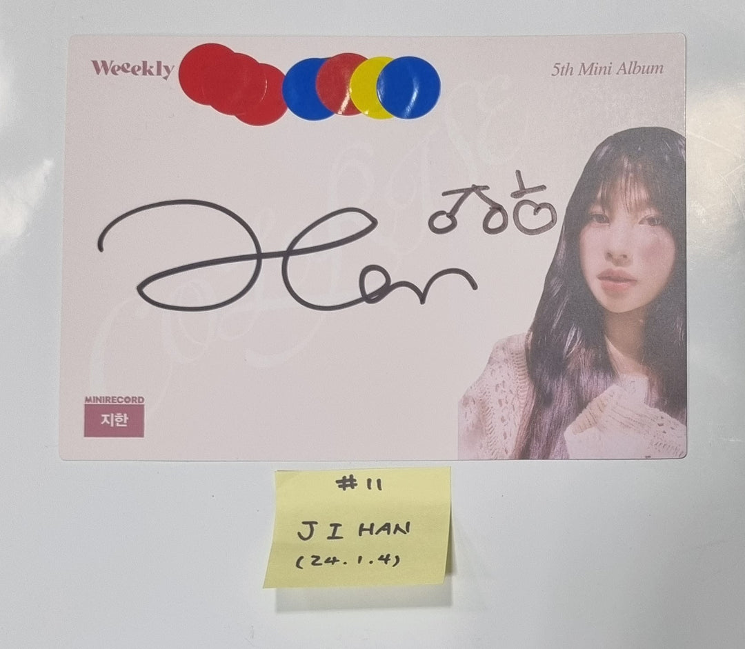 Weeekly "ColoRise" 5th mini - Hand Autographed(Signed) Paper [24.1.4] - HALLYUSUPERSTORE