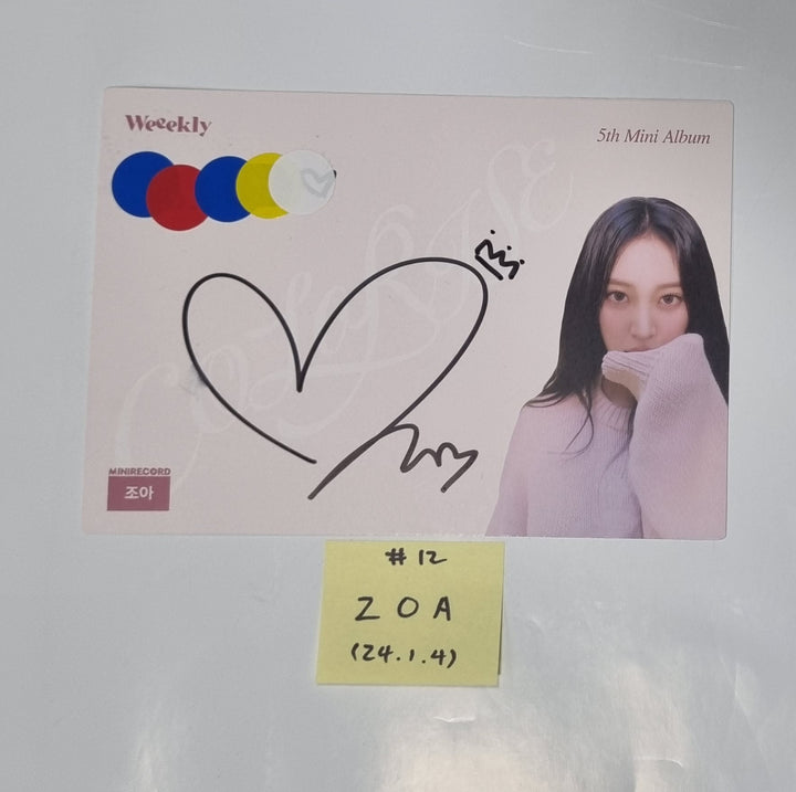 Weeekly "ColoRise" 5th mini - Hand Autographed(Signed) Paper [24.1.4] - HALLYUSUPERSTORE