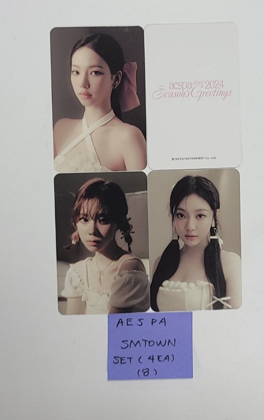Aespa 2024 SEASON’S GREETINGS - SM Town Pre-order Benefit Photocards Set (4EA) [24.1.5] - HALLYUSUPERSTORE