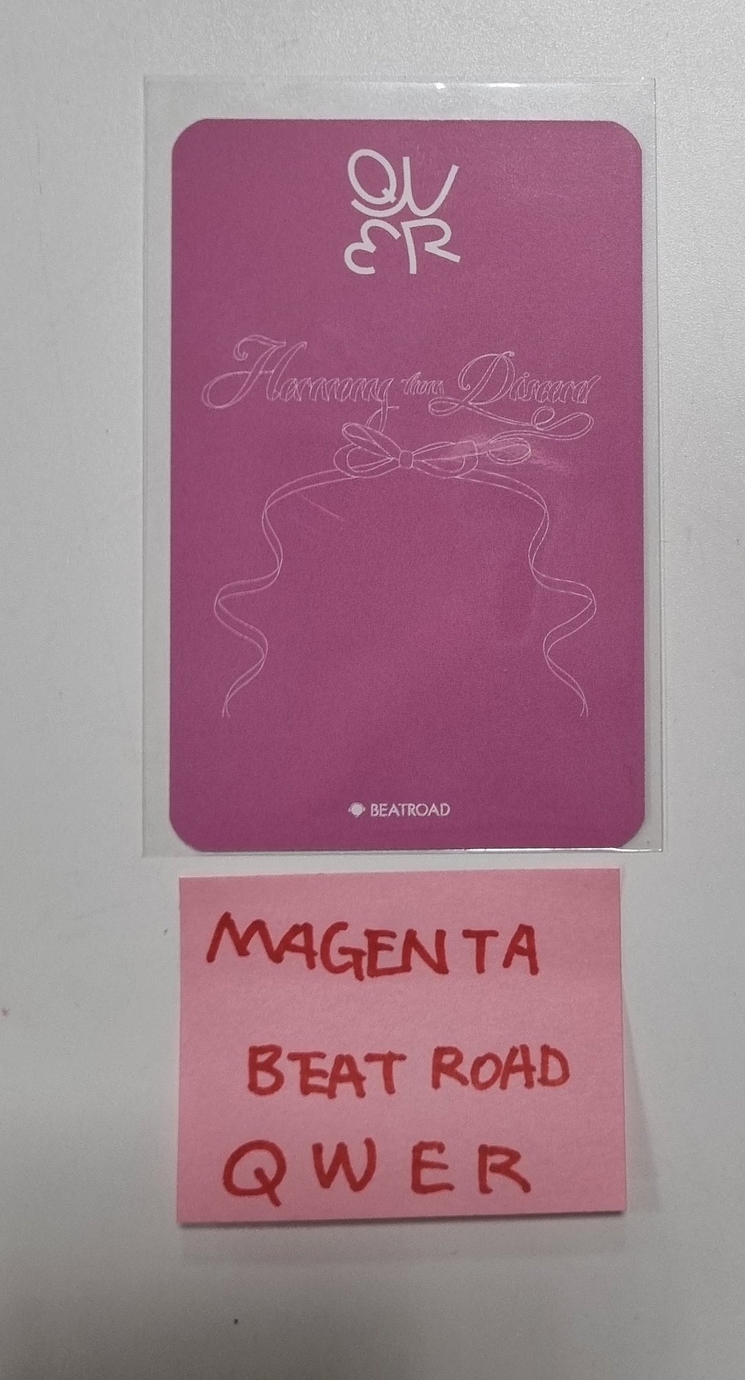 Magenta (Of QWER) "Harmony from Discord" - Hand Autographed(Signed) Photocard [24.1.9] - HALLYUSUPERSTORE