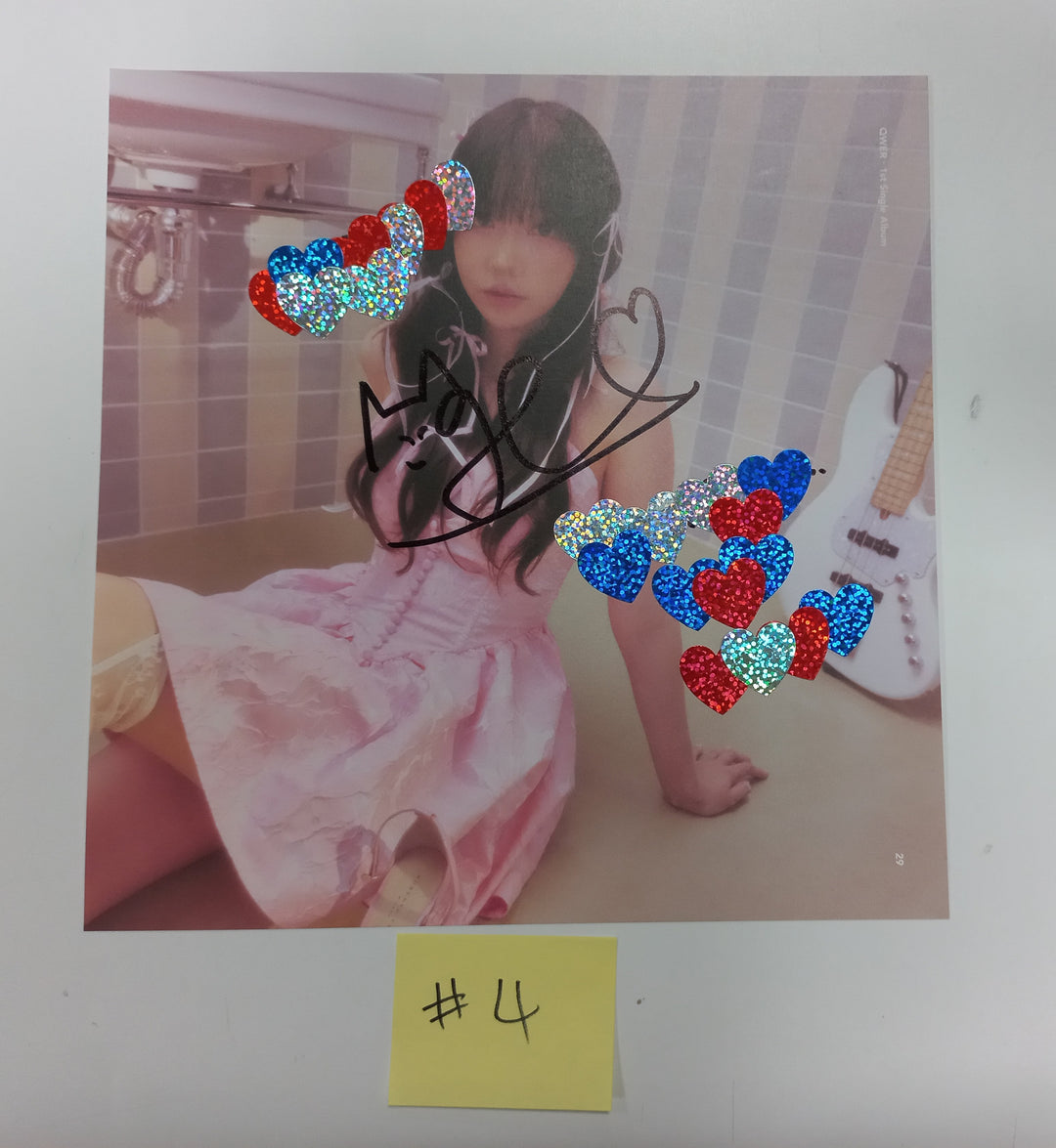 QWER "Harmony from Discord" - A Cut Page From Fansign Event Album [24.1.10] - HALLYUSUPERSTORE